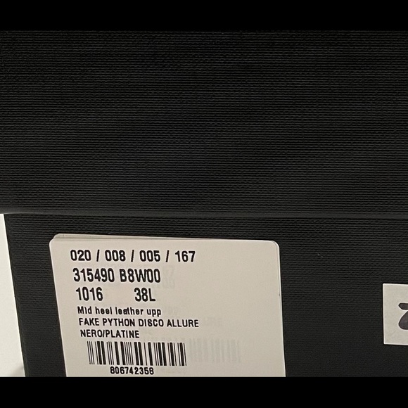 Saint Laurent black and gold python tribute sandal size 38 - Picture 5 of 5